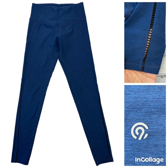 C9 Champion Navy Blue High Waist 28” leggings with cut out detailing size S - Picture 1 of 9